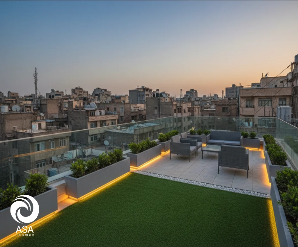چمن مصنوعی حیاط ویلا