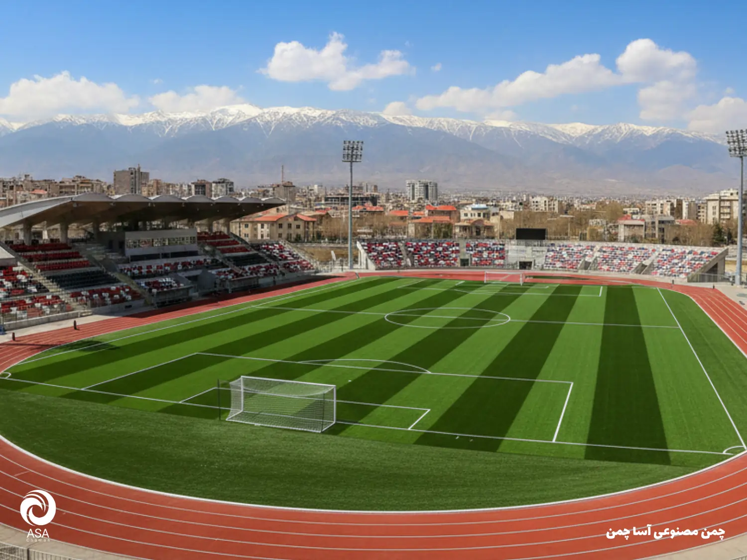 نمونه اجرا چمن مصنوعی فوتبالی